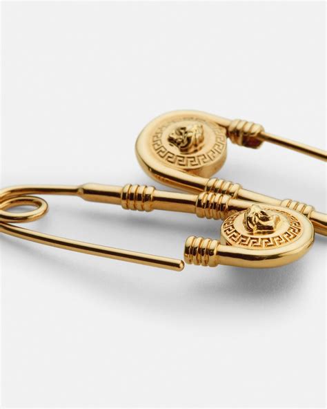 versace safety pin top|safety pin earrings men.